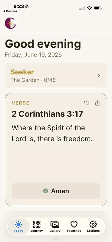 Gide - Faith home screen
